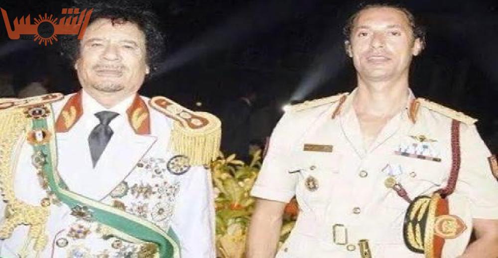 القائد الشهيد معمر القذافي ونجله المعتصم بالله