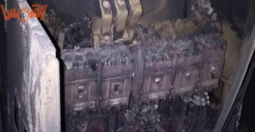 إطفاء حريق محطة كهرباء بمنطقة صلاح الدين في طرابلس